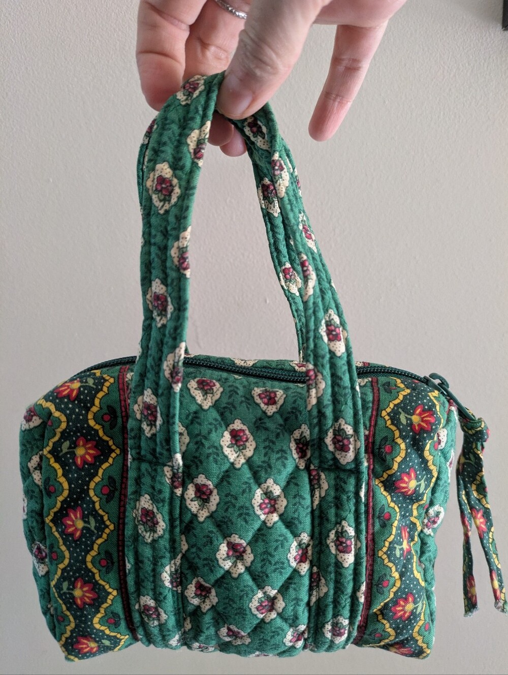 Vera Bradley Vintage Greenfield Mini Duffle Tiny Y2K